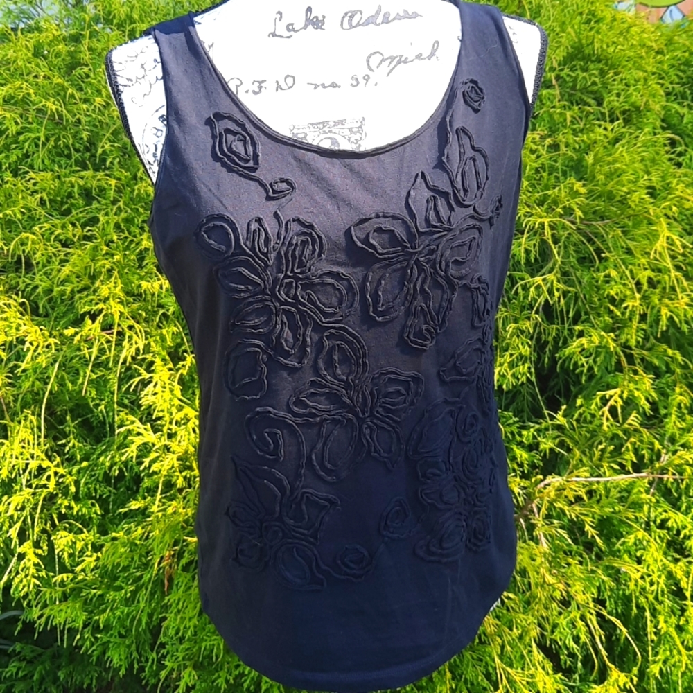 JONES NEW YORK Embellished Sleeveless Top